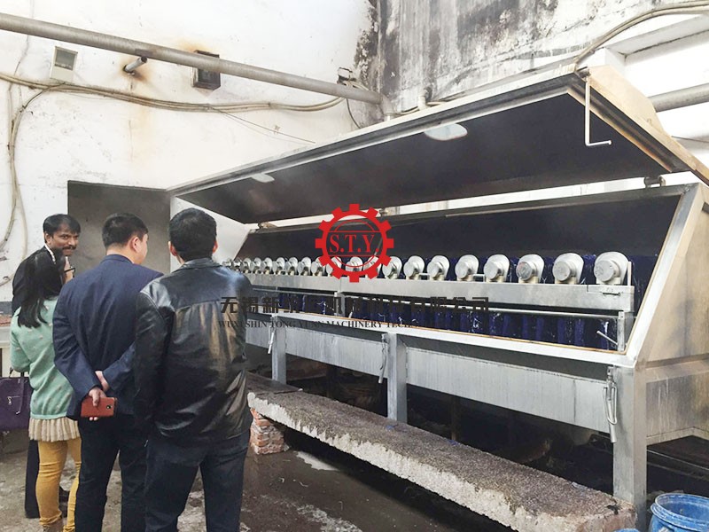 Indian client visit dyeing plant, mormal temperature hank dyeing machine sparks On-Site deal interest