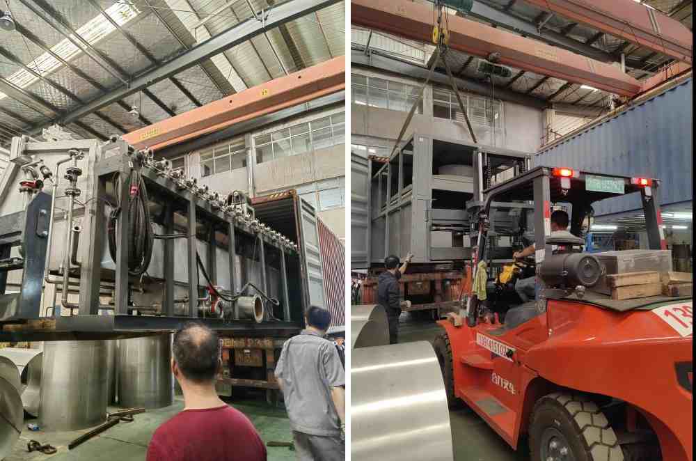 Brazil hank yarn dyeing project with SH-20-150 machines and DC-6 hank yarn dryer ready for shipment