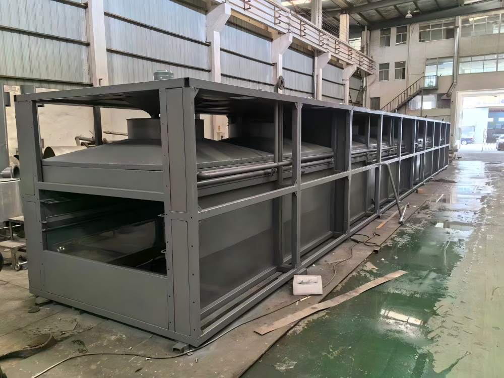 Pre-installation preparation and connection marking for hank yarn dyeing machines before export delivery