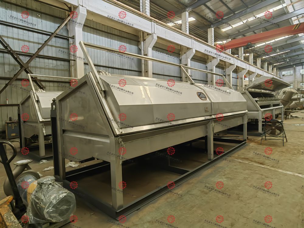 Factory testing of hank yarn dyeing machines and dryer before shipment for Brazil project
