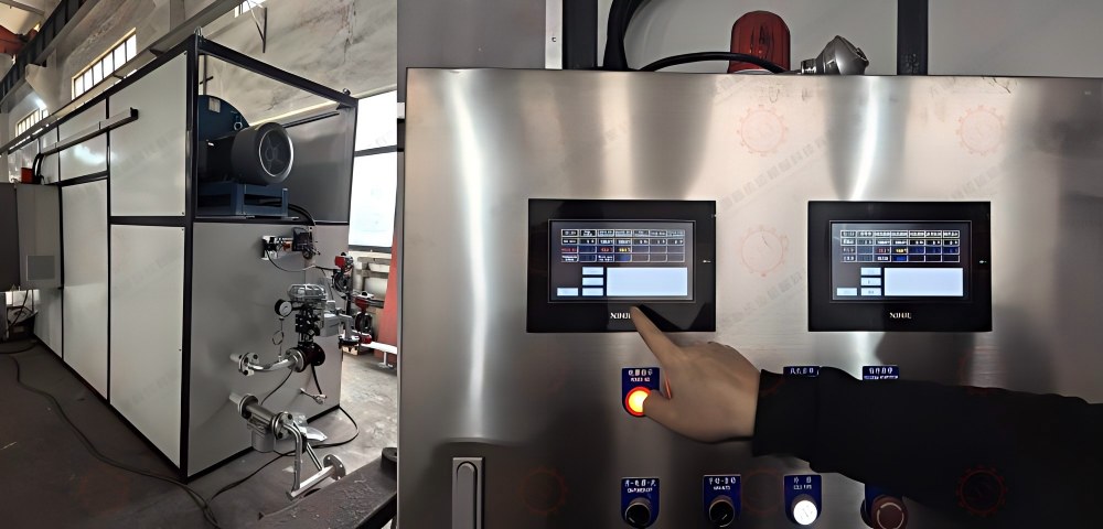 cabinet type cone yarn dryer with dual heat exchanger system