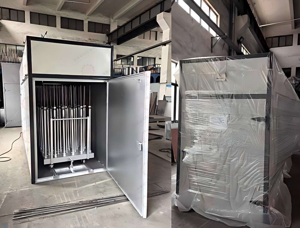 dual control system of cone yarn dryer with independent heat exchanger operation