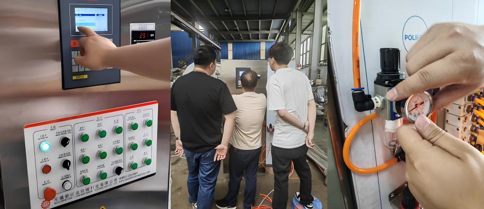 Control program and parameter confirmation before exporting yarn dyeing machine