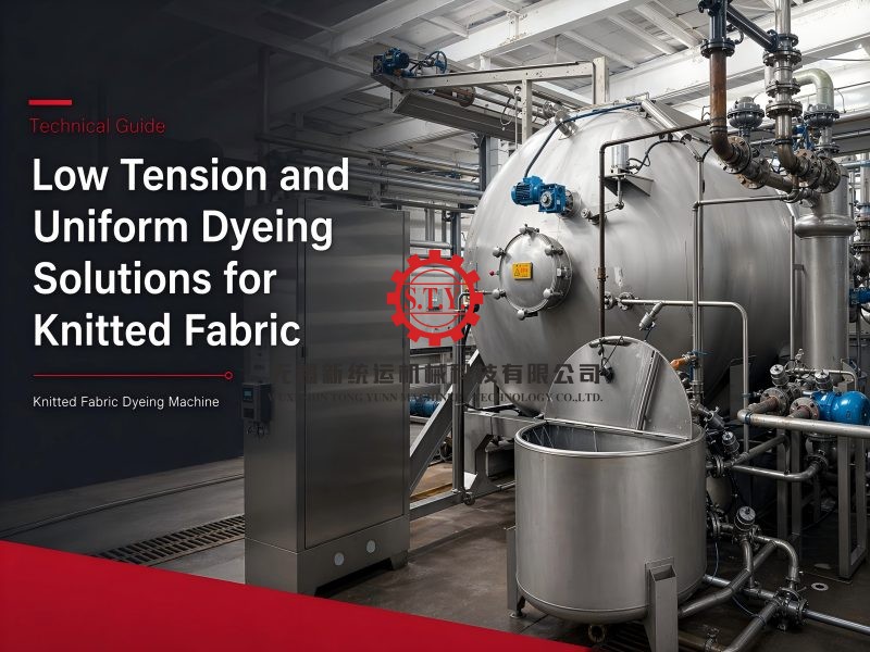 Low tension and uniform dyeing solutions for knitted fabric