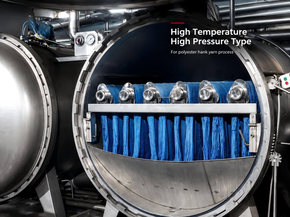 High temperature high pressure spray hank dyeing machine for polyester hank yarn process