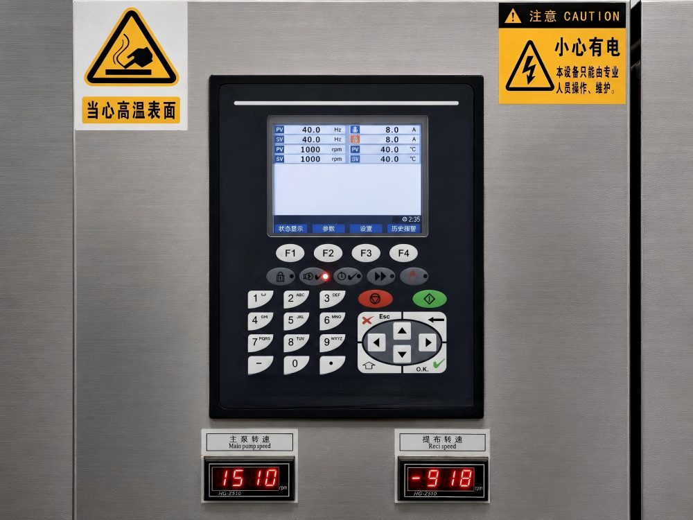 Control panel of TY-JL636S middle sample fabric dyeing machine