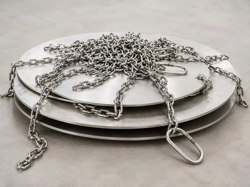 bottom plate chain lifting frame for loose fiber loading and unloading
