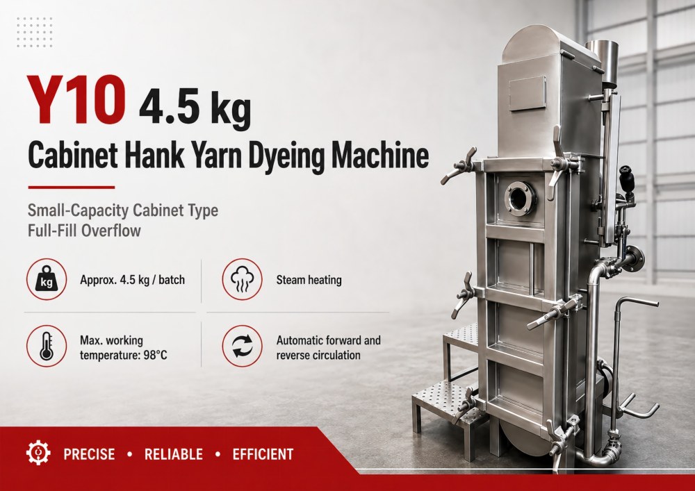 Y10 4.5 kg cabinet hank yarn dyeing machine factory view