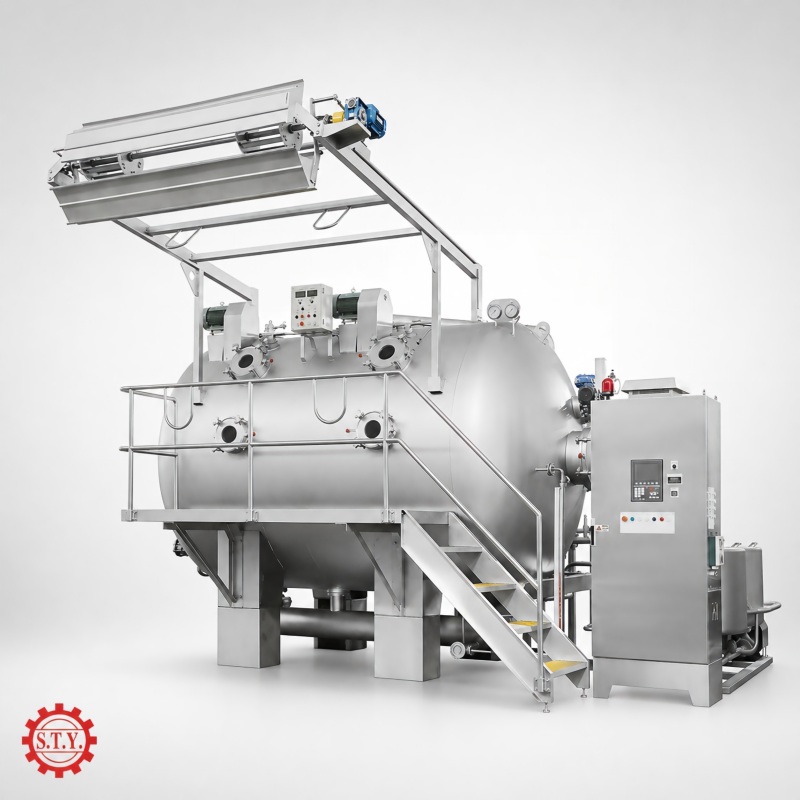 TY-SF low tension knitted fabric dyeing machine with internal lifting wheel