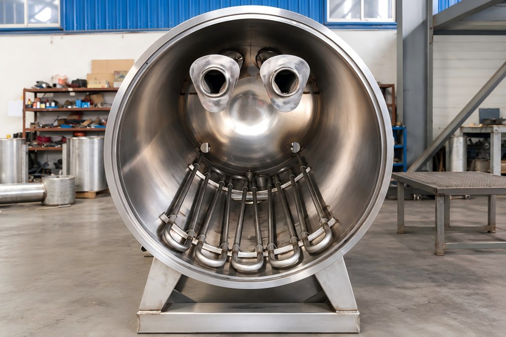 indirect steam heating coil inside GSH-2-150 main dyeing vessel
